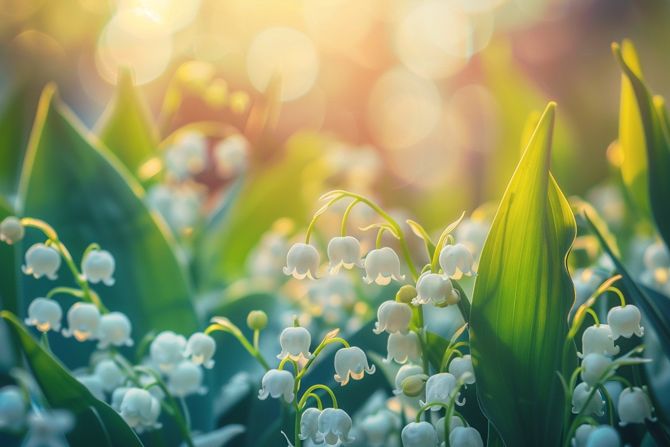 Image gratuite 1er mai, fête travail, gros plan muguet, espoir 1