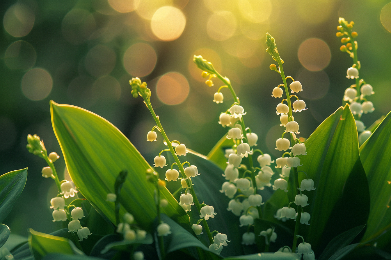 Image gratuite 1er mai, fête travail, gros plan muguet, joie 2
