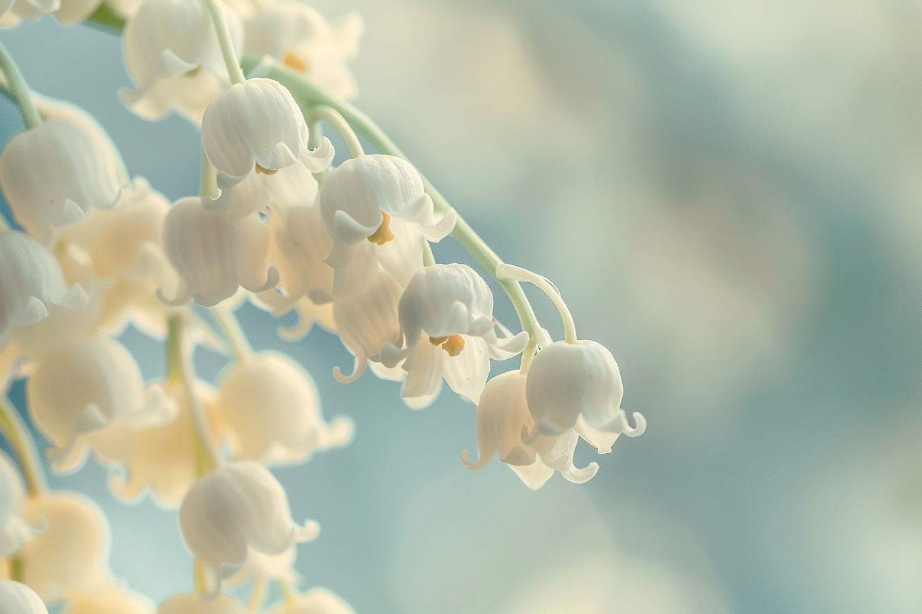 Image gratuite 1er mai, fête travail, vue macro muguet, renouveau 1