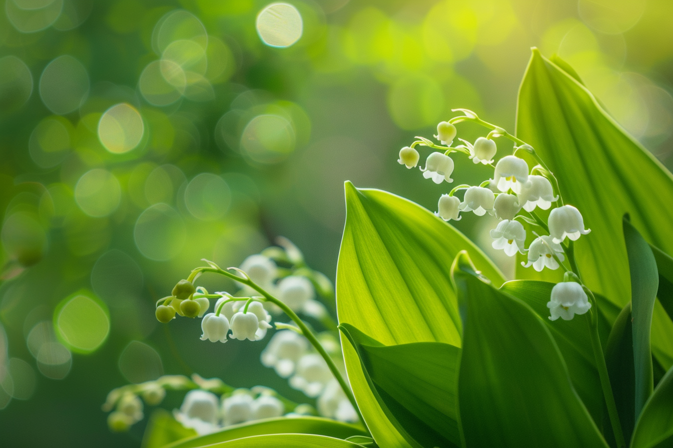 Image gratuite 1er mai, fête travail, vue macro muguet, renouveau 2