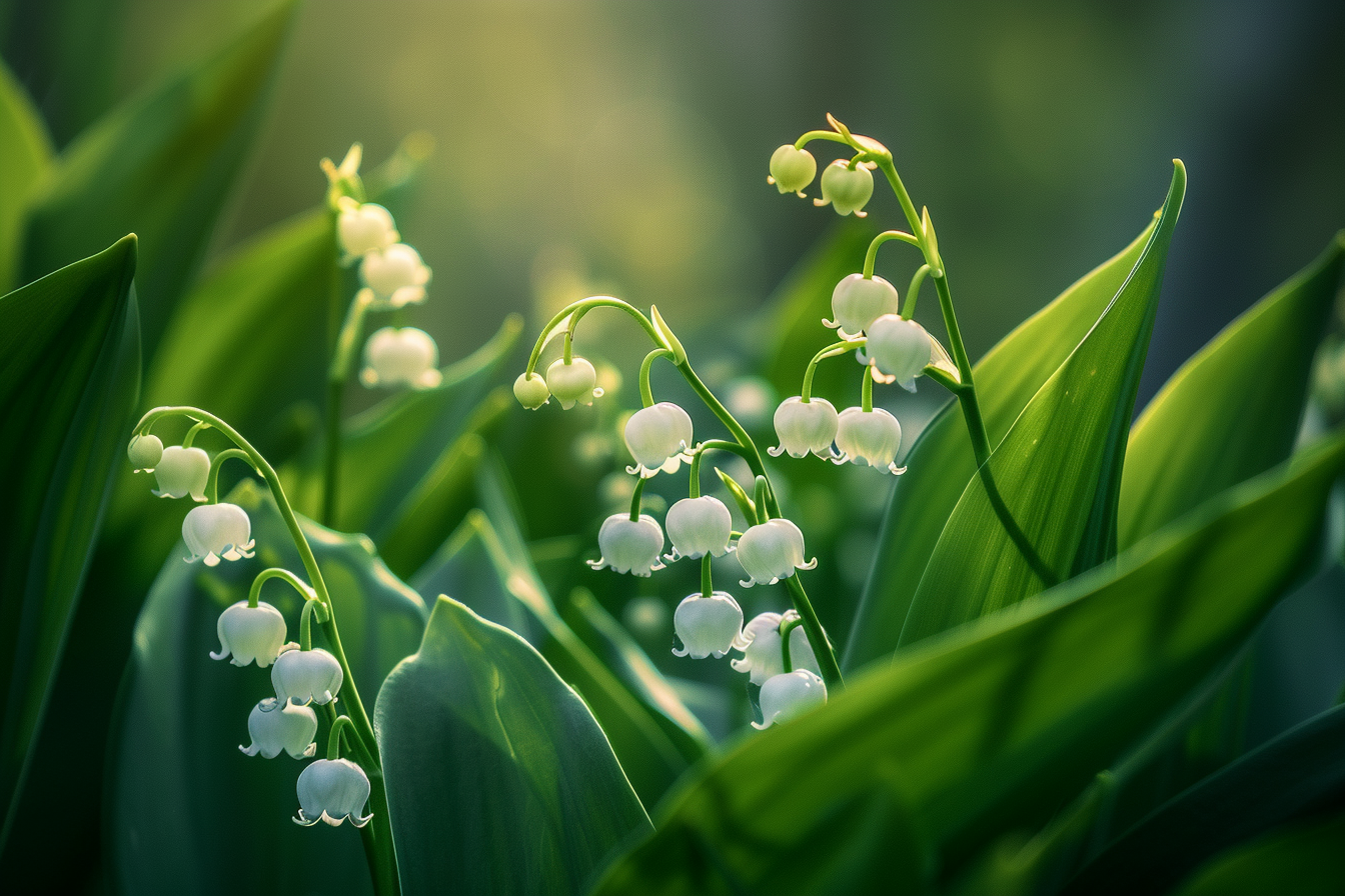 Image gratuite 1er mai, fête travail, vue macro muguet, renouveau 3
