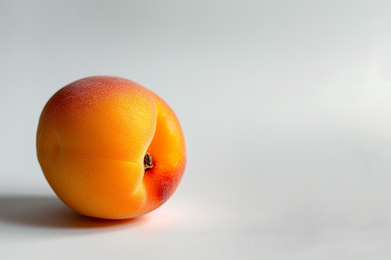 Image gratuite Abricot mûr sur fond blanc 1