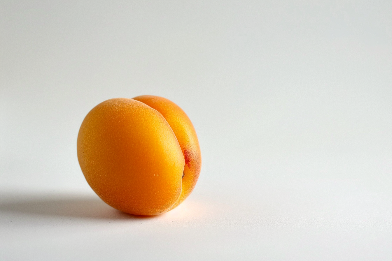 Image gratuite Abricot mûr sur fond blanc 2