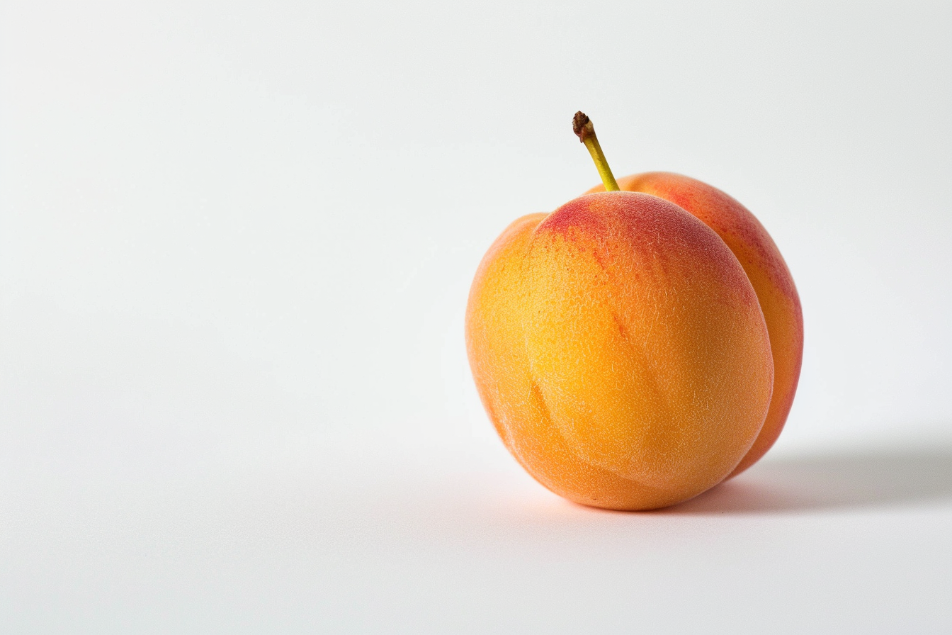 Image gratuite Abricot mûr sur fond blanc 3