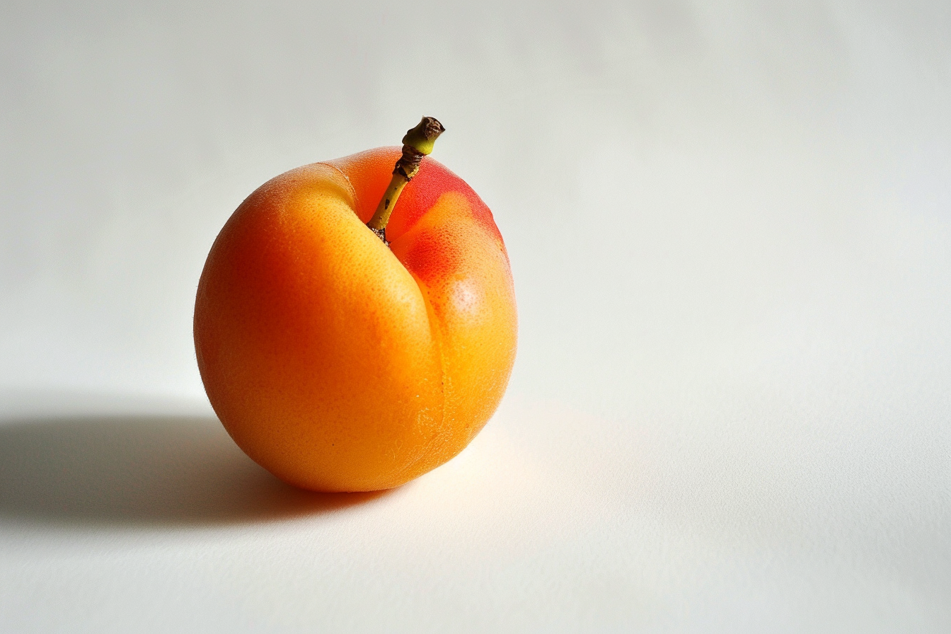 Image gratuite Abricot mûr sur fond blanc 4