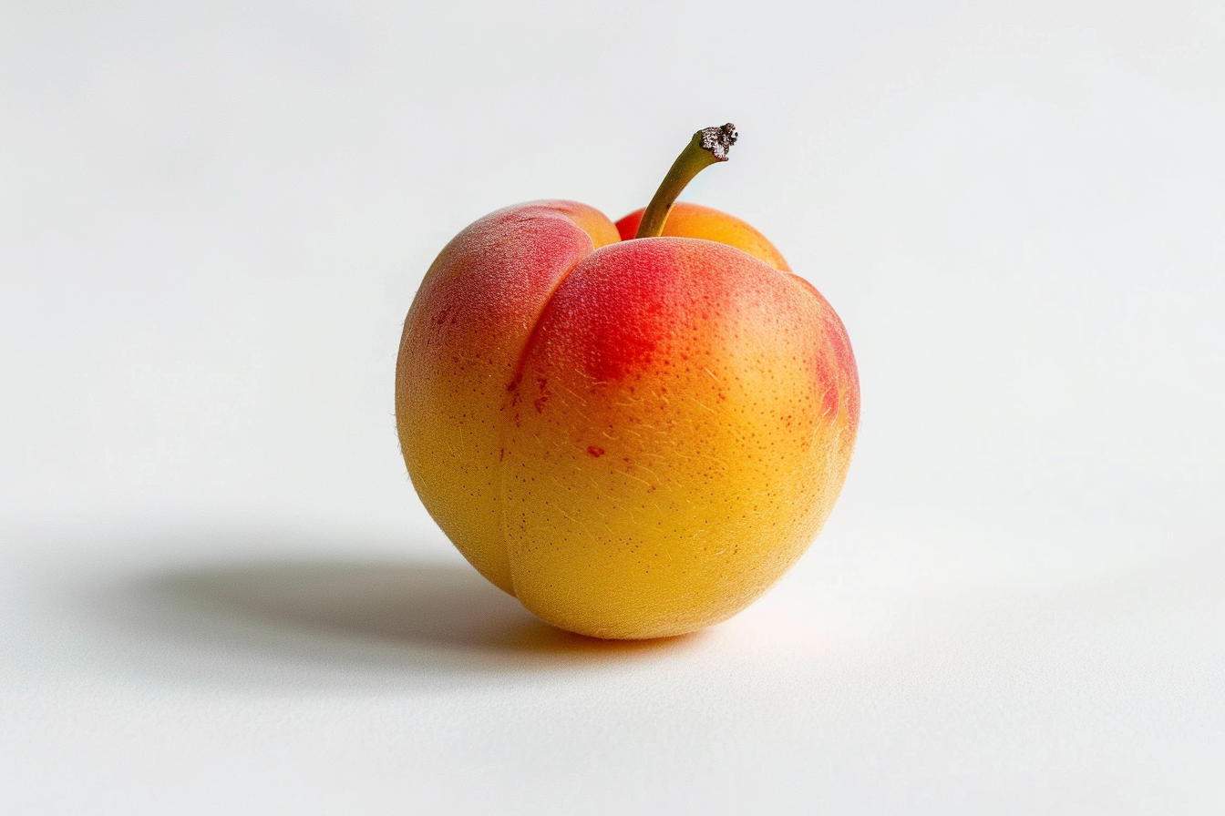 Image gratuite Abricot mûr sur fond blanc 5