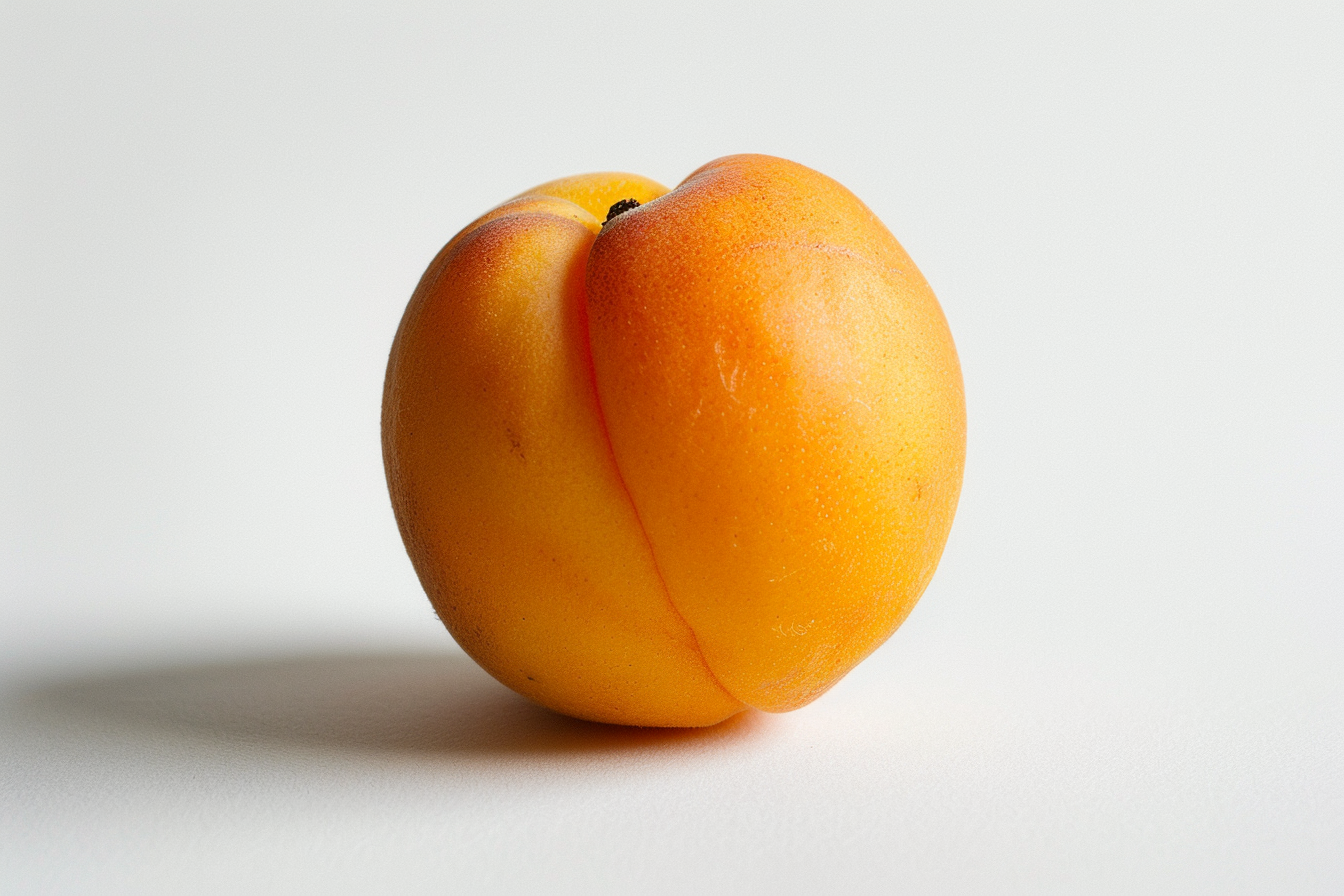 Image gratuite Abricot mûr sur fond blanc 6