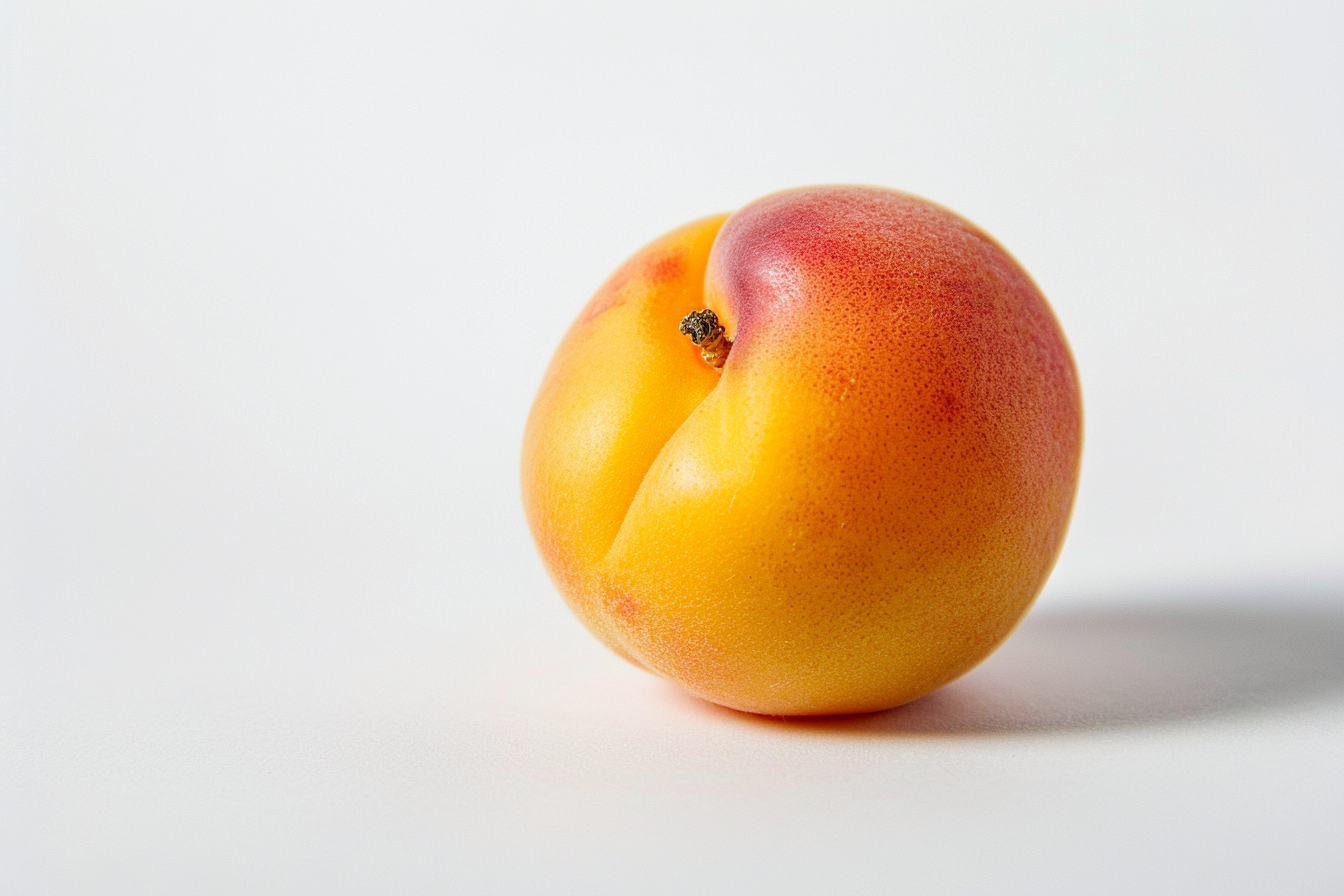 Image gratuite Abricot mûr sur fond blanc 7