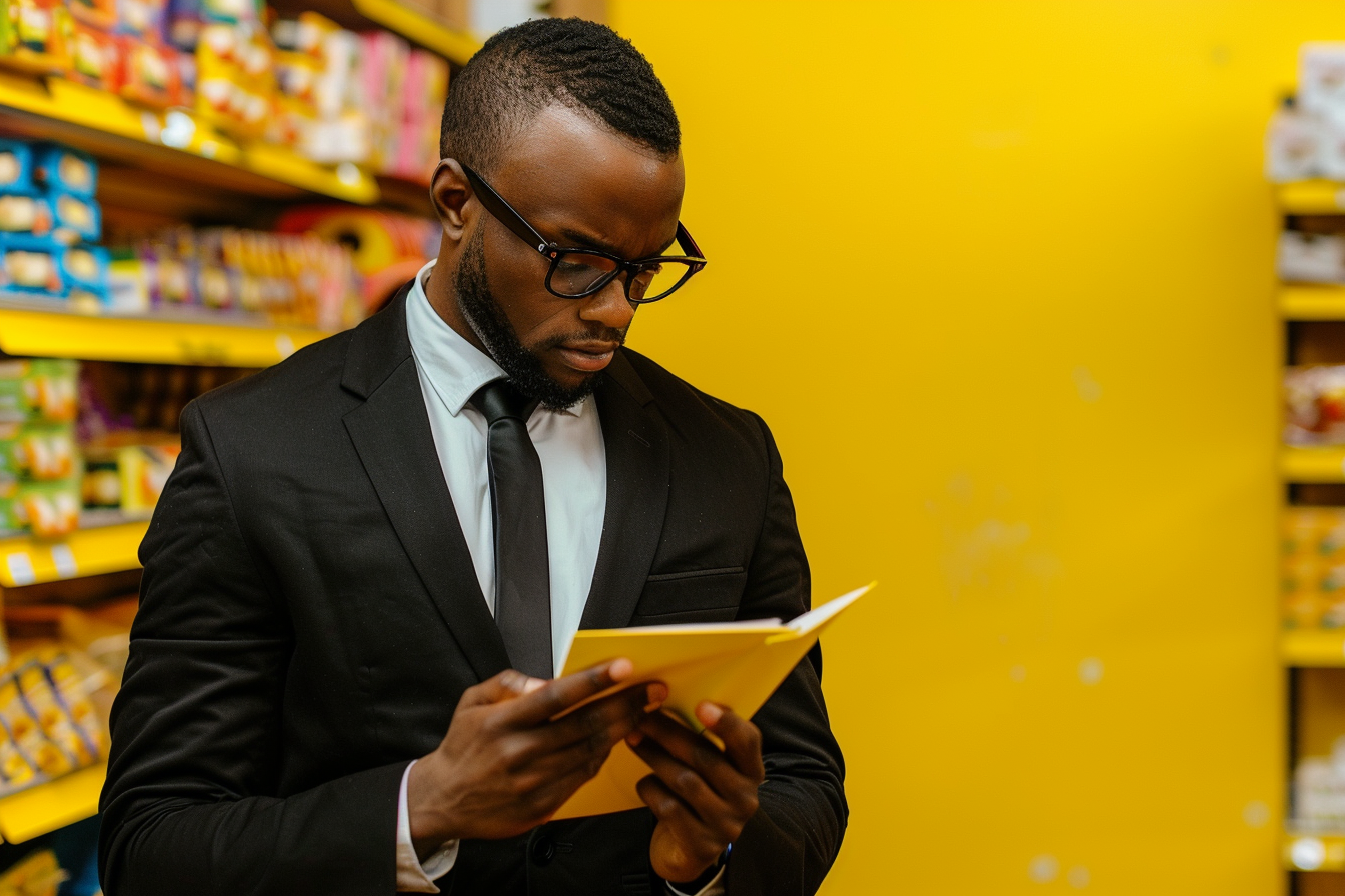 Image gratuite Acheteur de détail, fond jaune 2