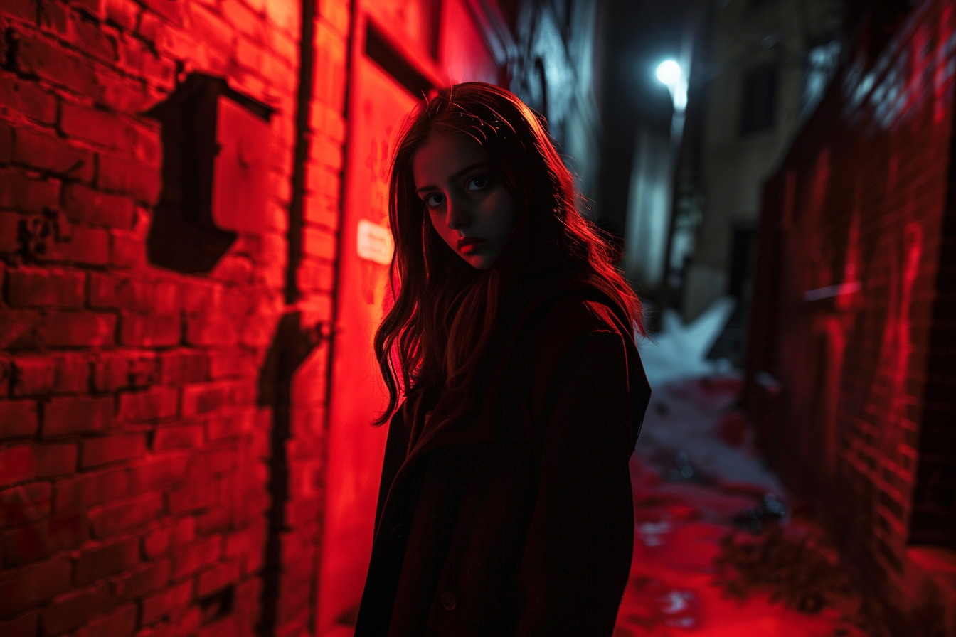 Image gratuite Ado vampire, ruelle sombre, ombres lugubres 1