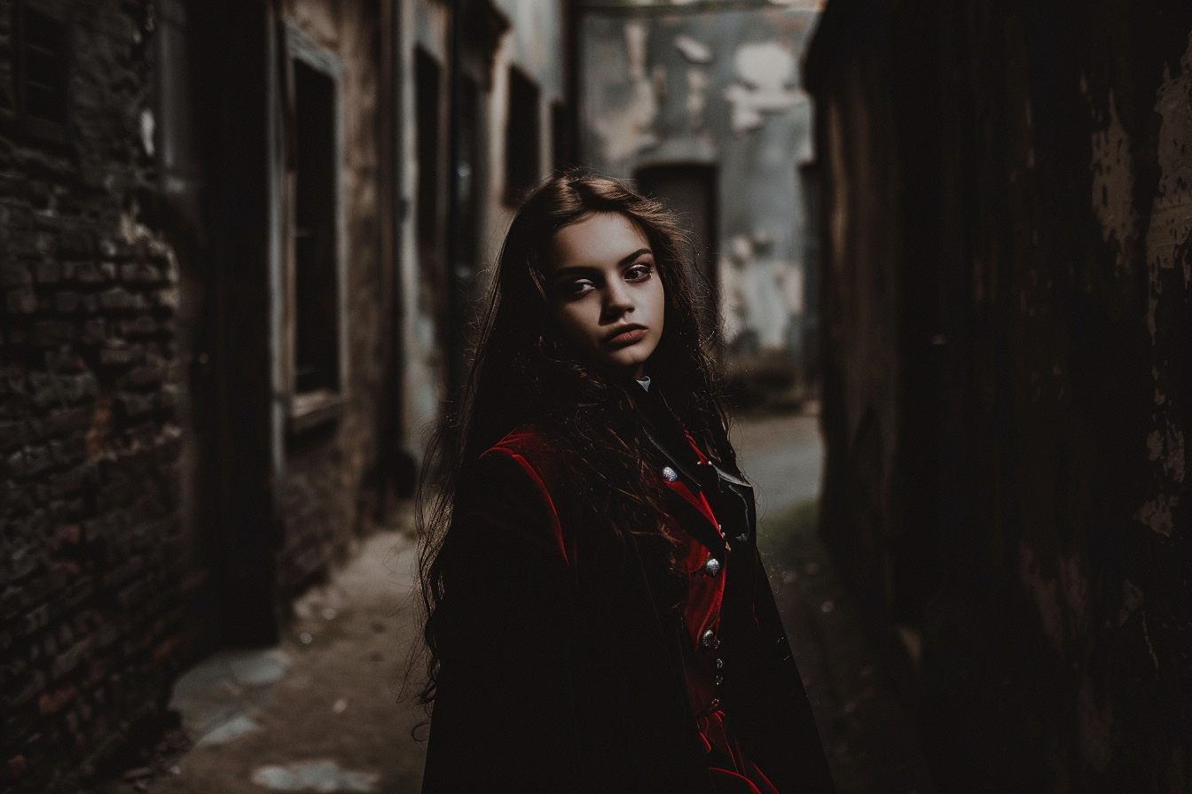 Image gratuite Ado vampire, ruelle sombre, ombres lugubres 4