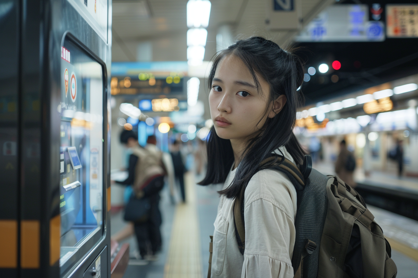 Image gratuite Adolescente à la gare animée 1