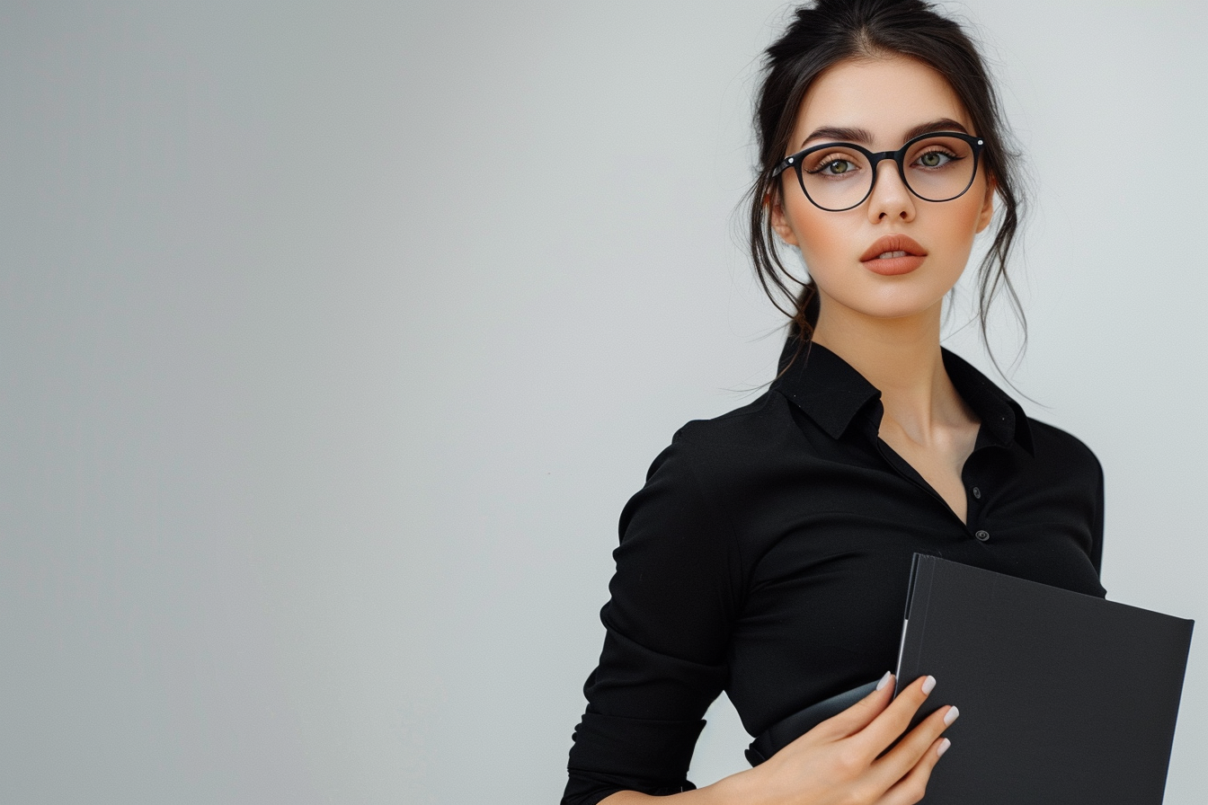 Image gratuite Agent commerciale, robe noire, dossier 1