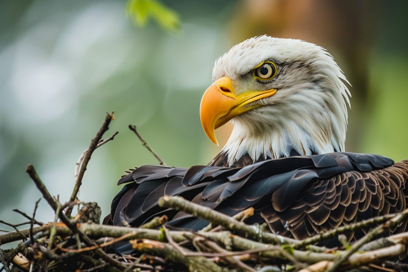 Image gratuite Aigle construisant un nid 2