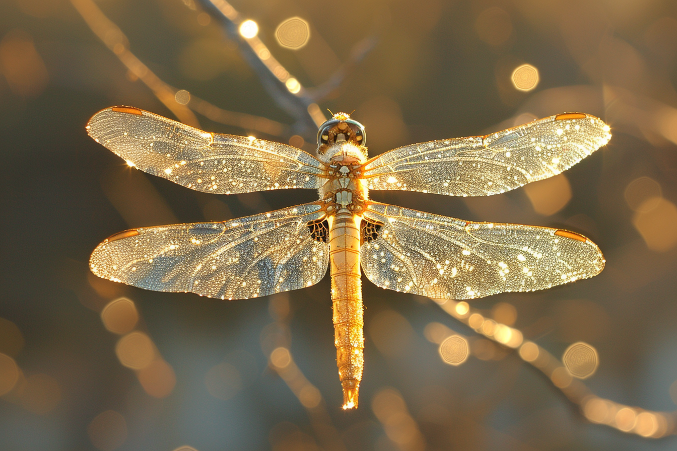 Image gratuite Ailes de libellule et lumière du soleil 1