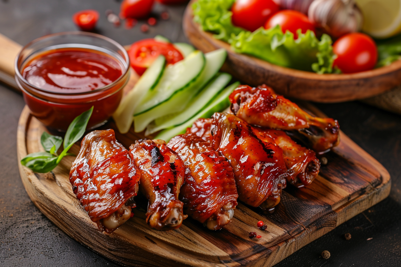 Image gratuite Ailes de poulet avec légumes 2