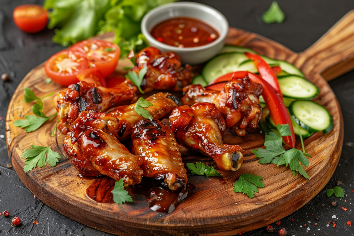 Image gratuite Ailes de poulet avec légumes 3