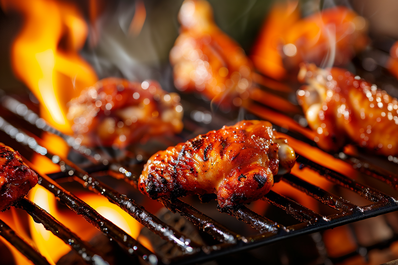 Image gratuite Ailes de poulet sur barbecue 2