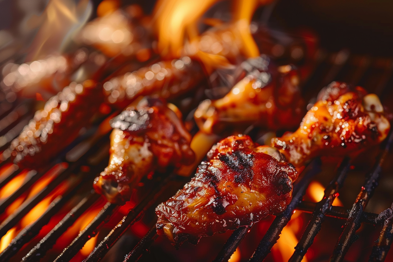 Image gratuite Ailes de poulet sur barbecue 3