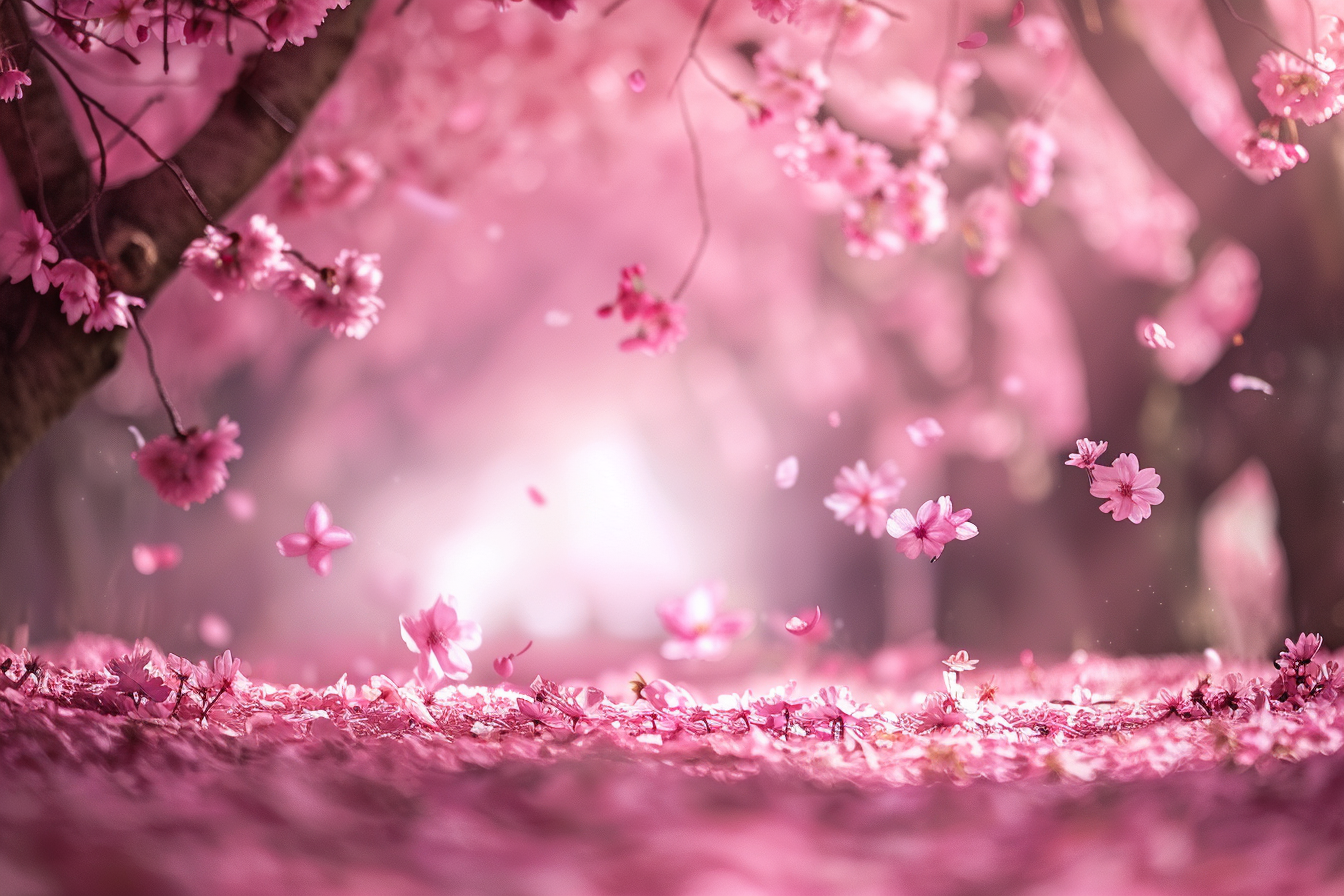 Image gratuite Allée de cerisiers en fleurs 1