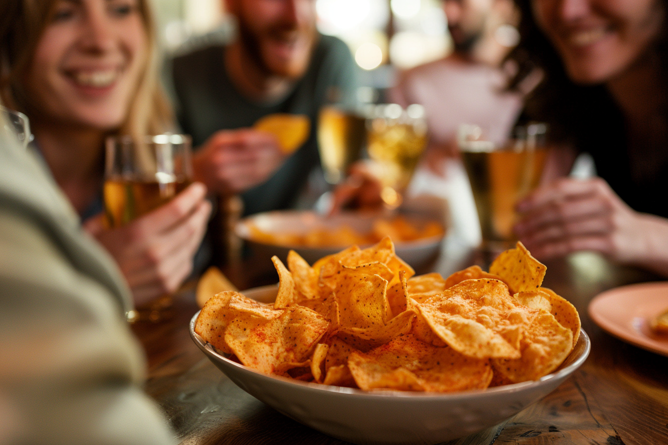 Image gratuite Amis partageant des chips 1