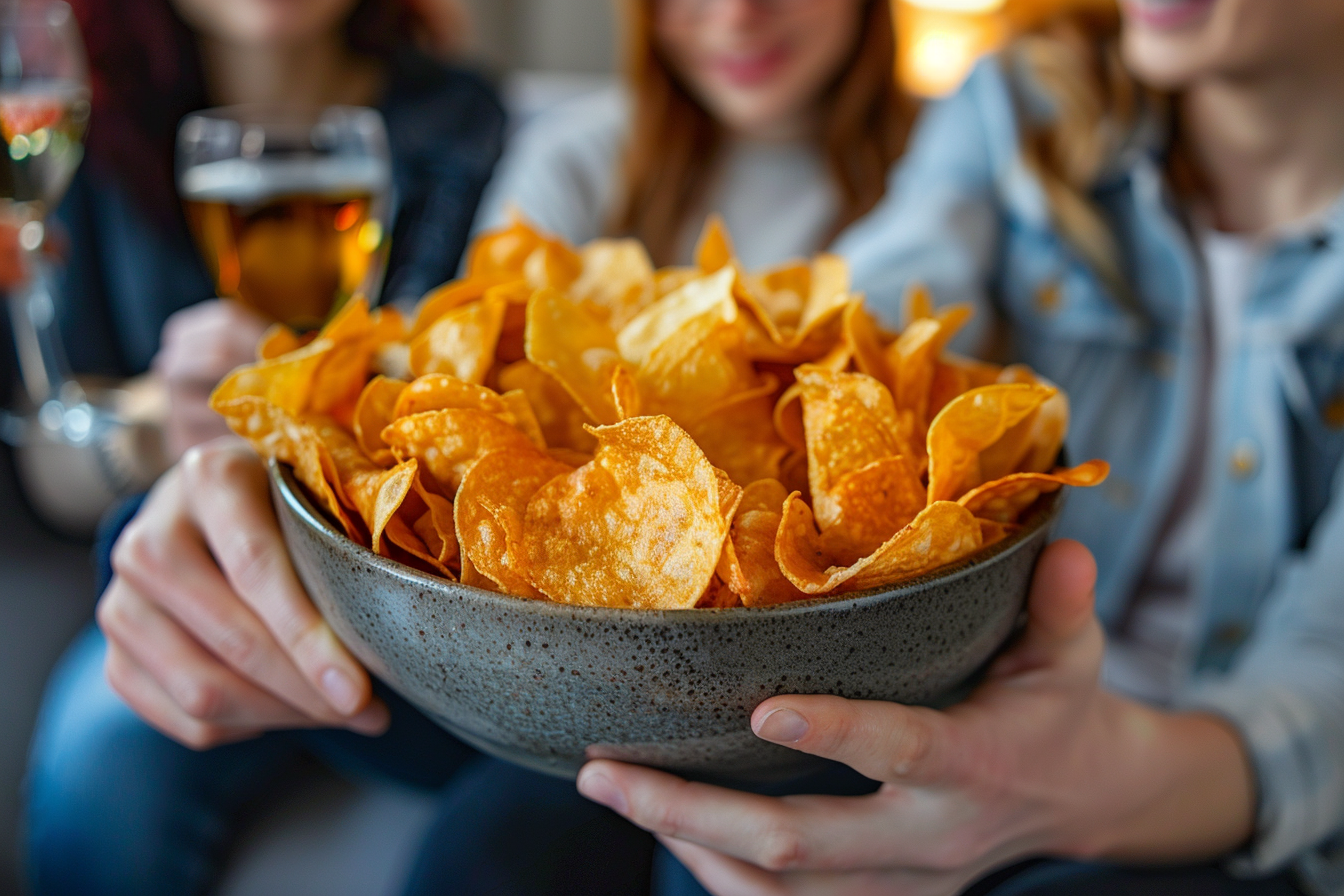 Image gratuite Amis partageant des chips 3