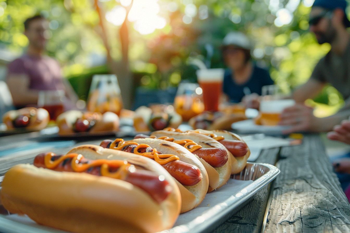 Image gratuite Amis profitant de hot-dogs 2