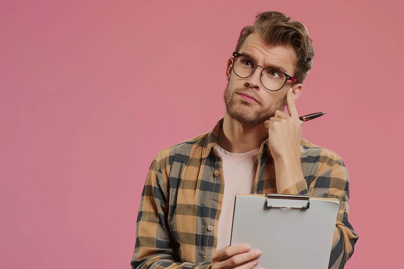 Image gratuite Analyste de marché, fond rose 2