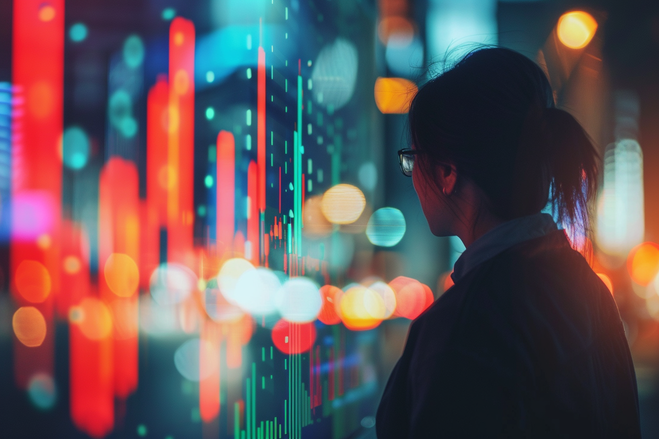Image gratuite Analyste financier examinant des graphiques 10