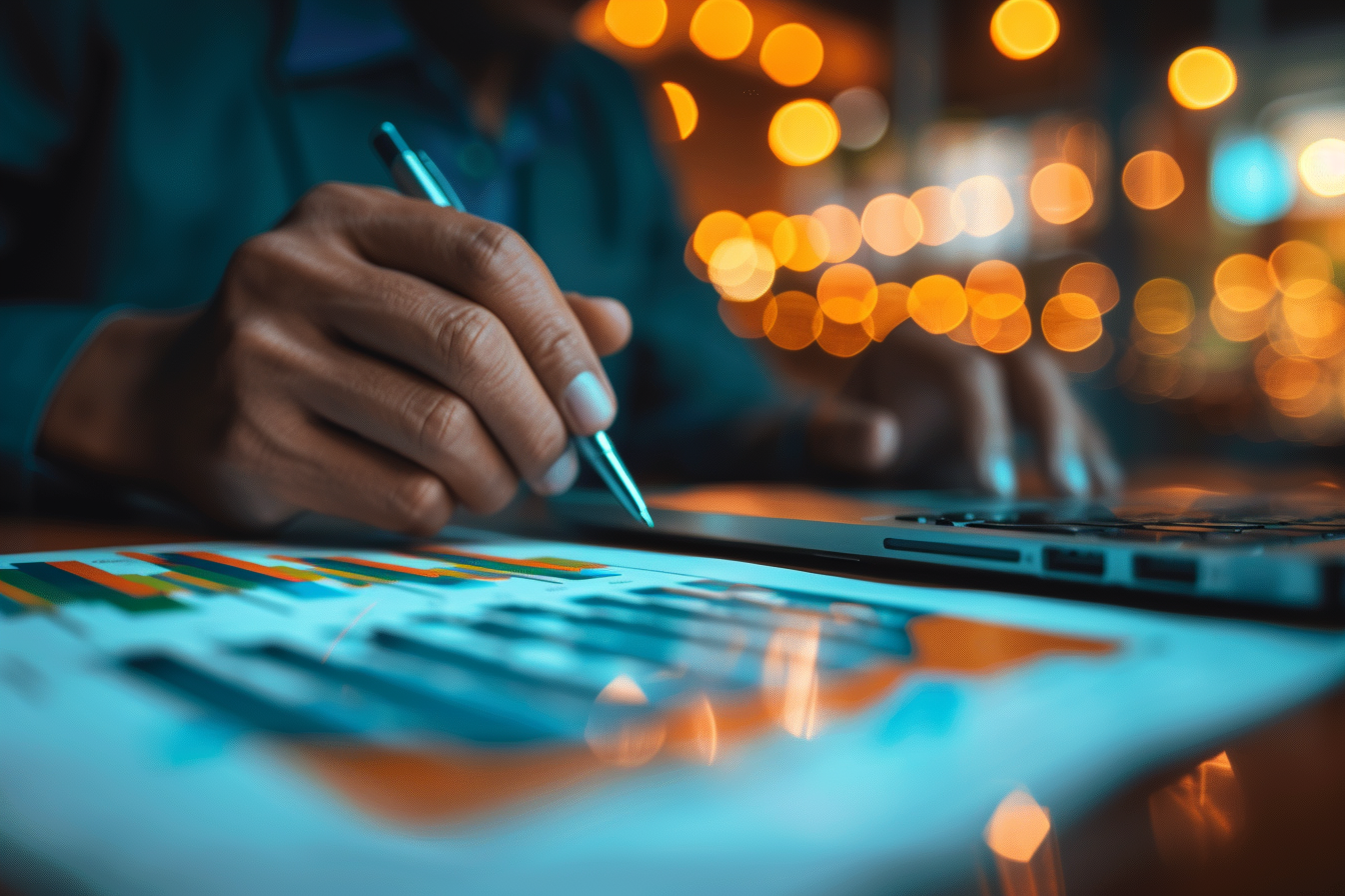 Image gratuite Analyste financier examinant des graphiques 6