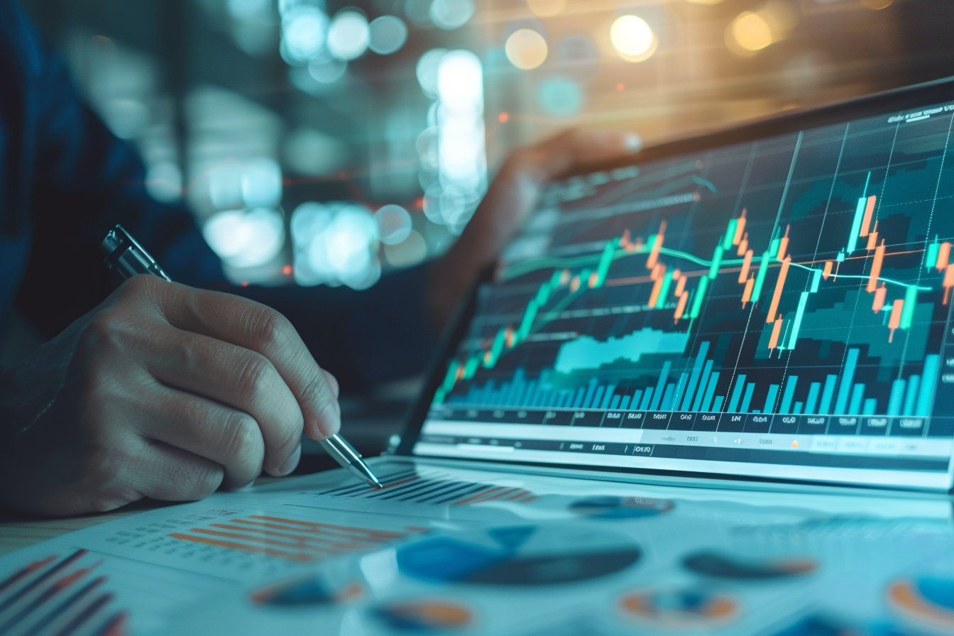 Image gratuite Analyste financier examinant des graphiques 7