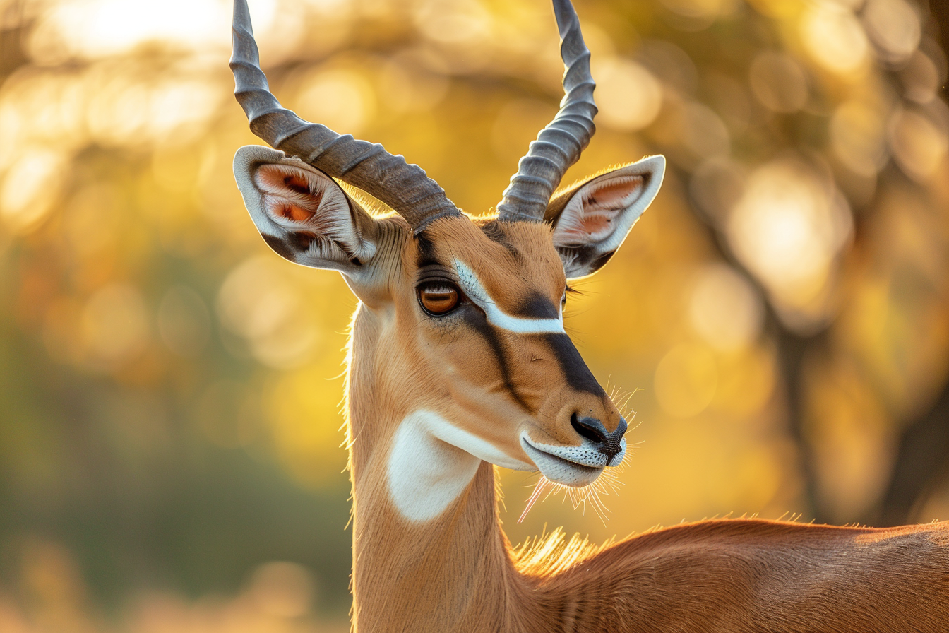 Image gratuite Antilope se dressant contre fond de savane africaine 4