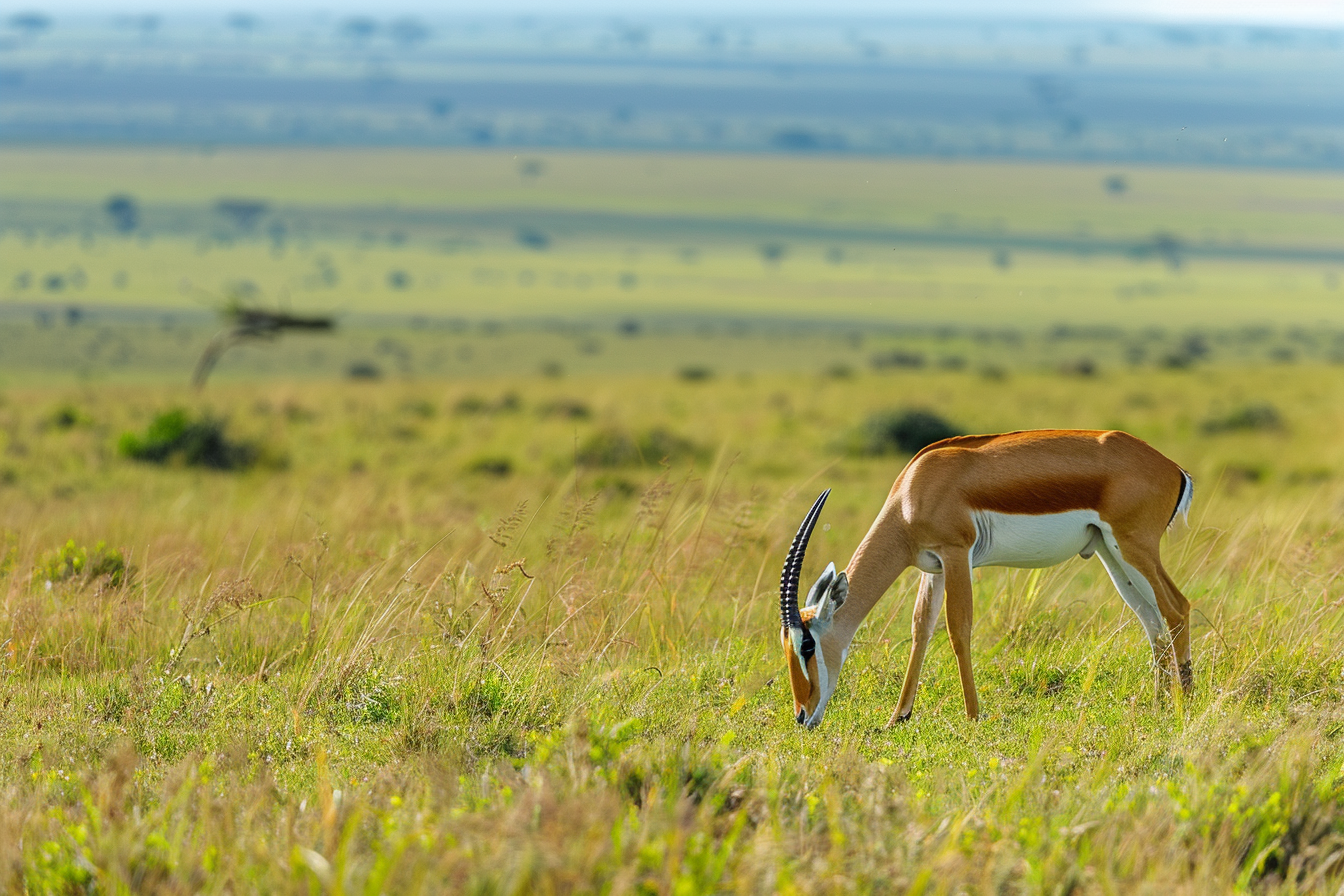 Image gratuite Antilope se reposant dans prairies africaines 1