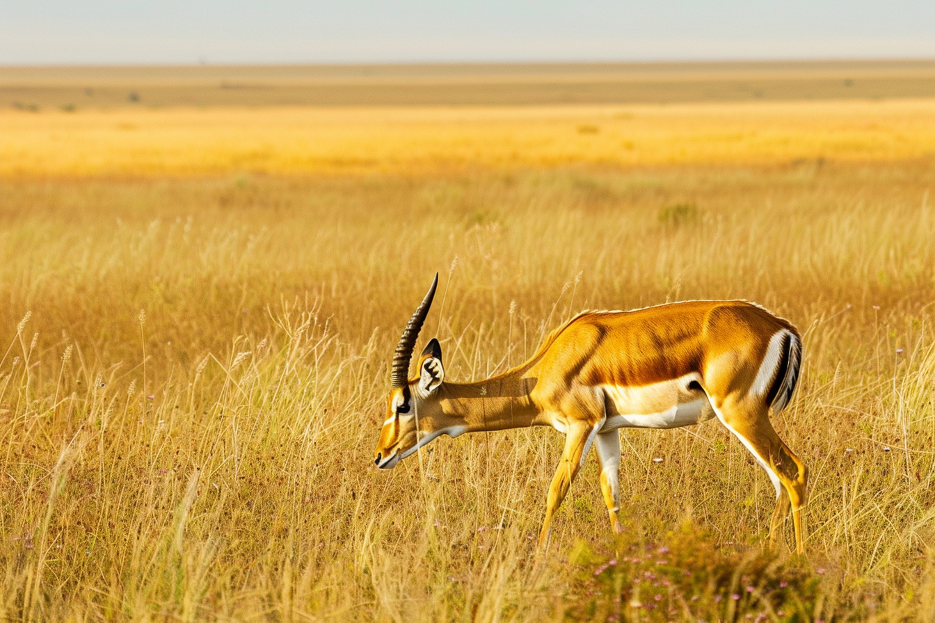 Image gratuite Antilope se reposant dans prairies africaines 2