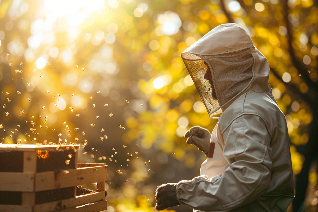 Image gratuite Apiculteur, fond flouté 1