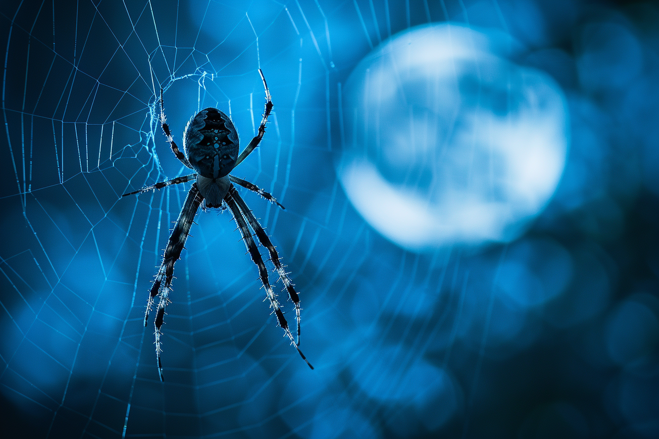 Image gratuite Araignée et pleine lune 1