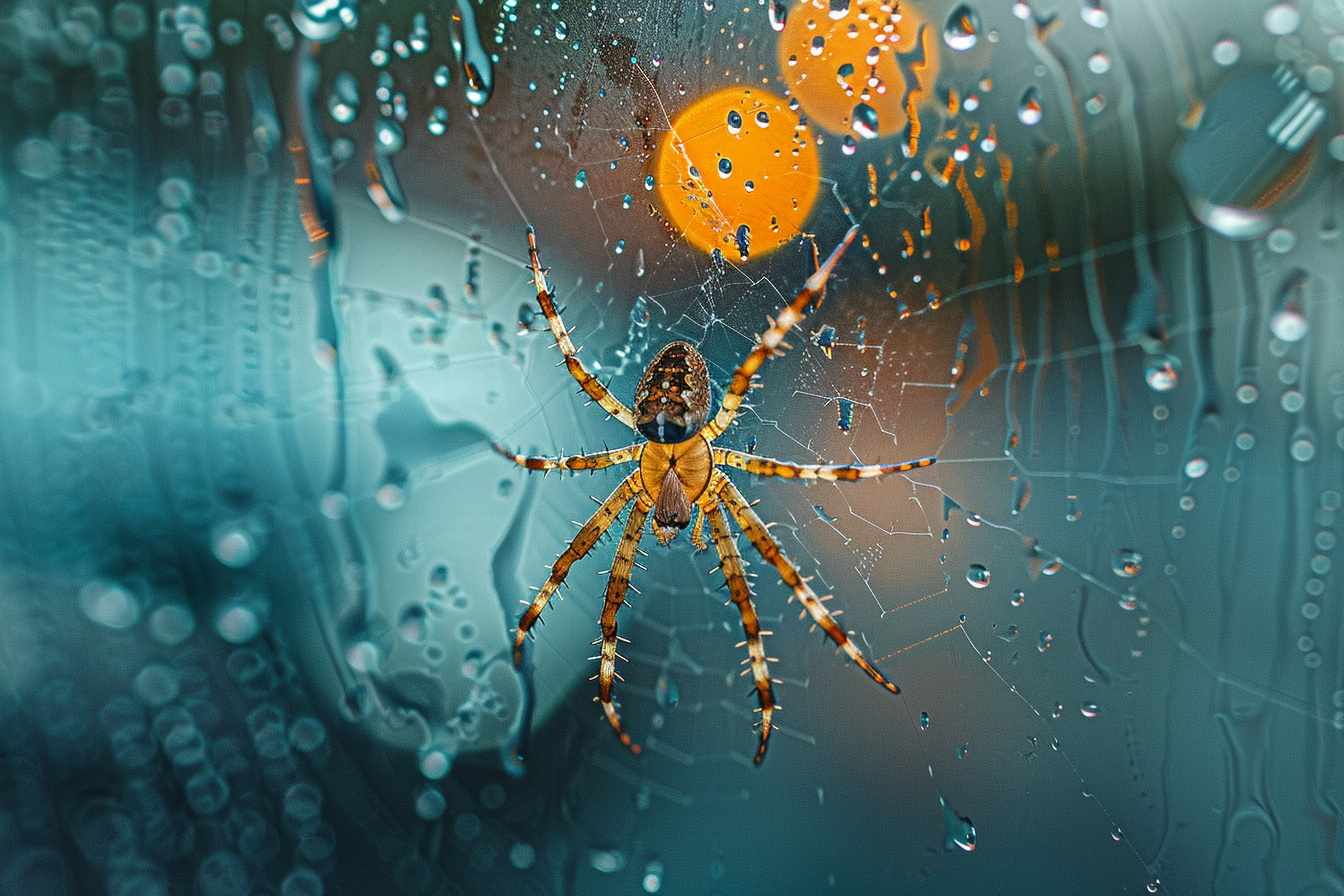 Image gratuite Araignée et pluie 1