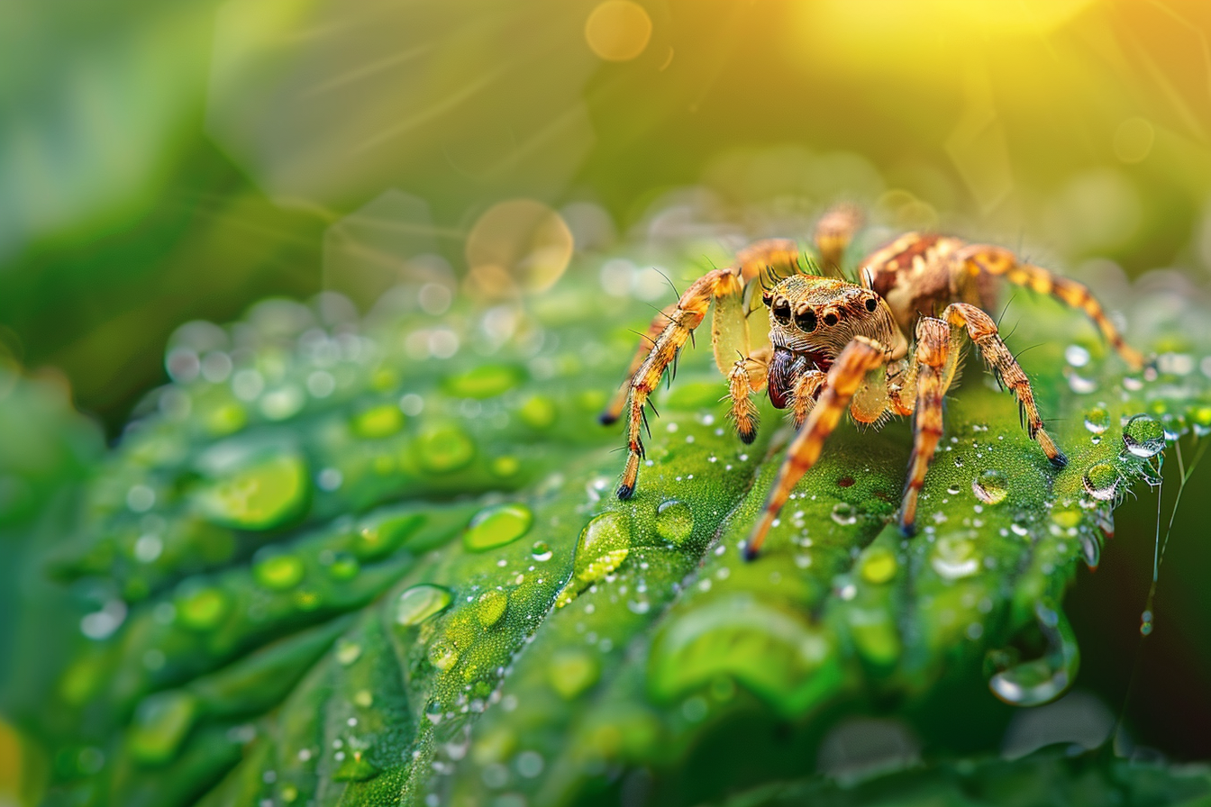 Image gratuite Araignée sur une feuille 1