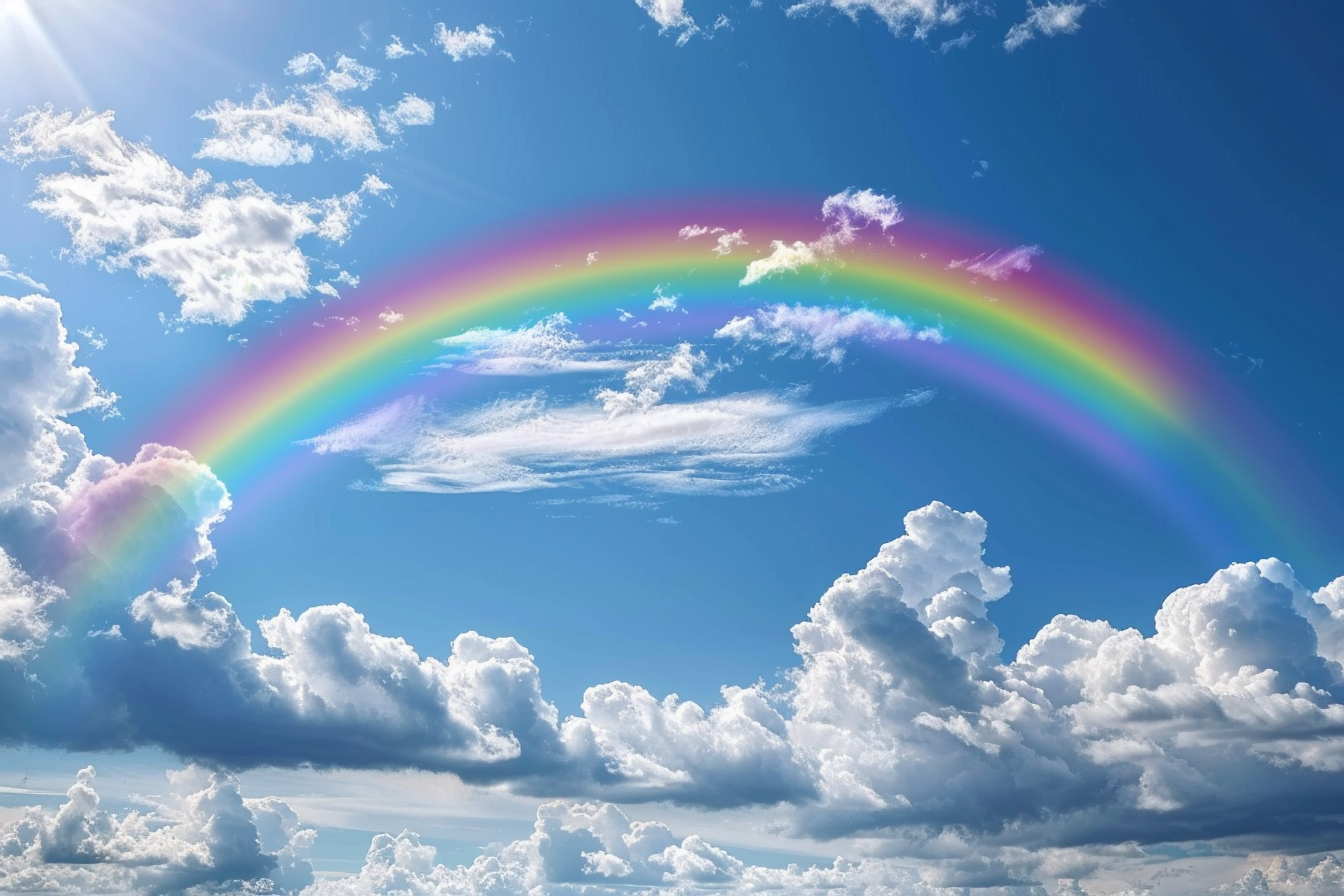 Image gratuite Arc-en-ciel vibrant après la pluie 2