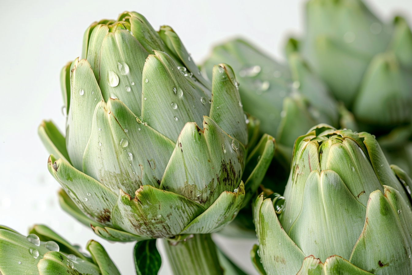 Image gratuite Artichauts avec gouttelettes d&rsquo;eau 1