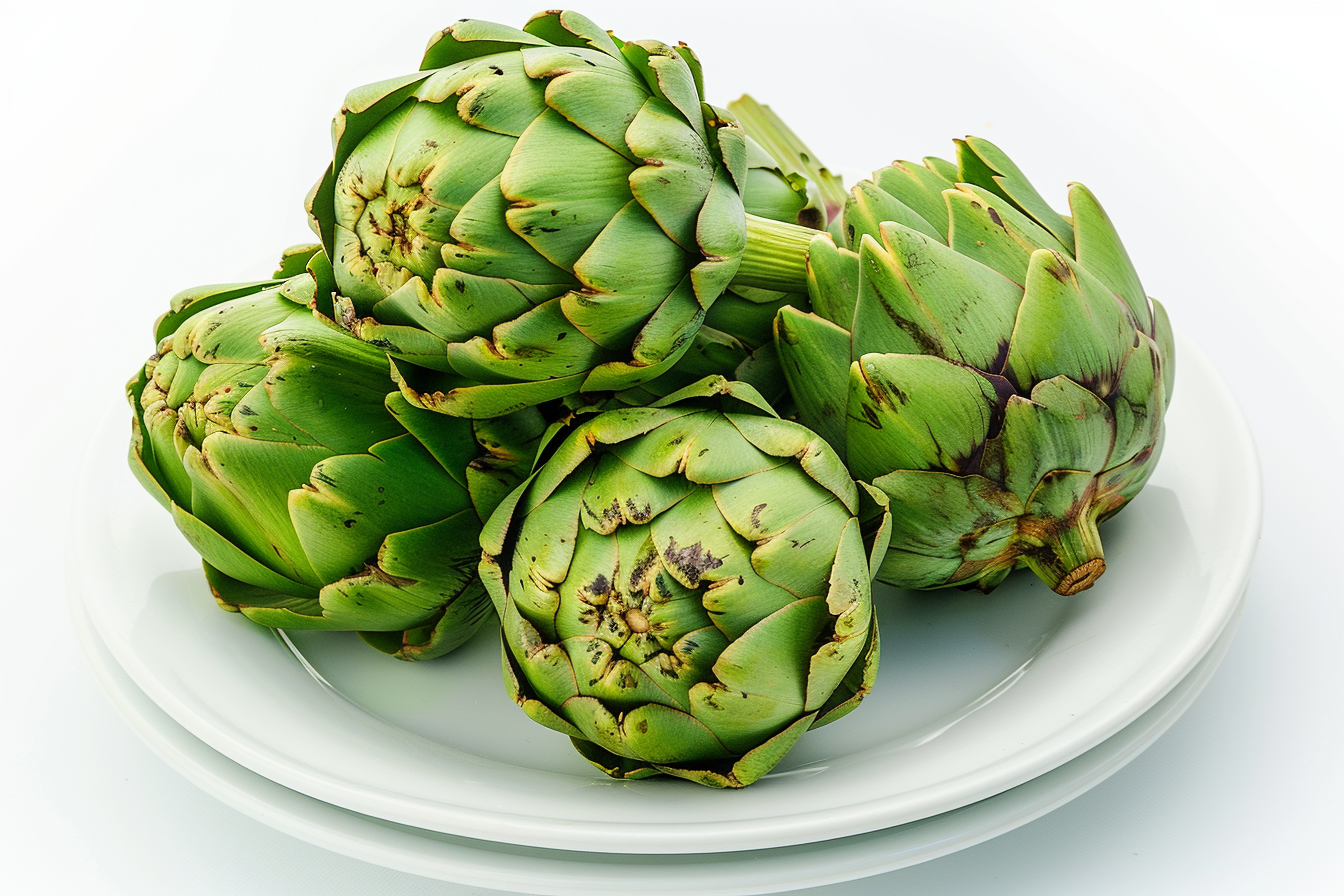 Image gratuite Artichauts sur assiette blanche 3