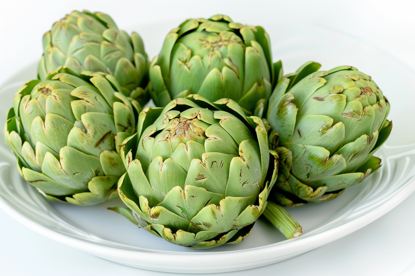 Image gratuite Artichauts sur assiette blanche 4