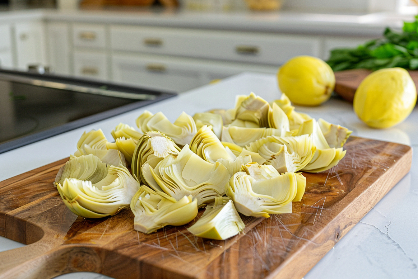 Image gratuite Artichauts tranchés en cuisine 2