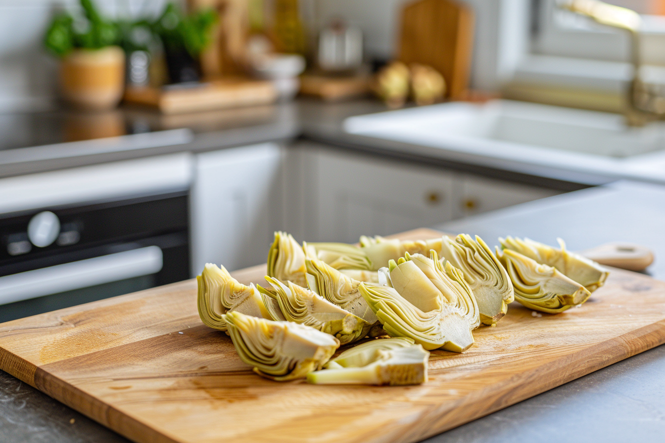 Image gratuite Artichauts tranchés en cuisine 4