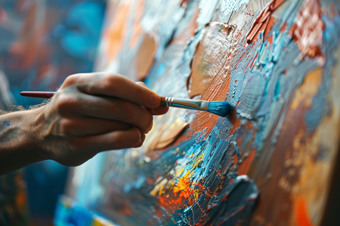 Image gratuite Artiste visuel avec pinceau 1