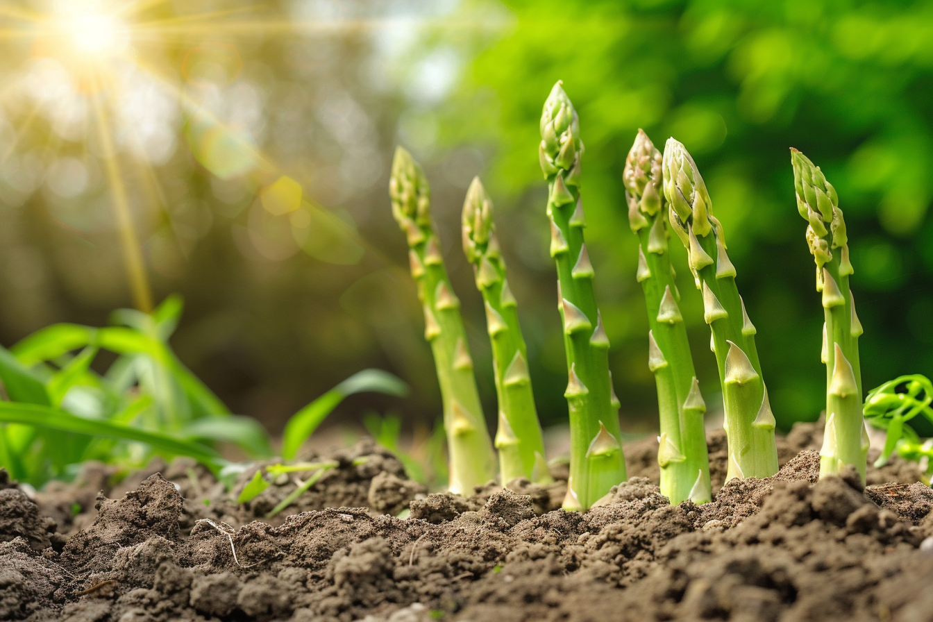 Image gratuite Asperges dans un jardin ensoleillé 1