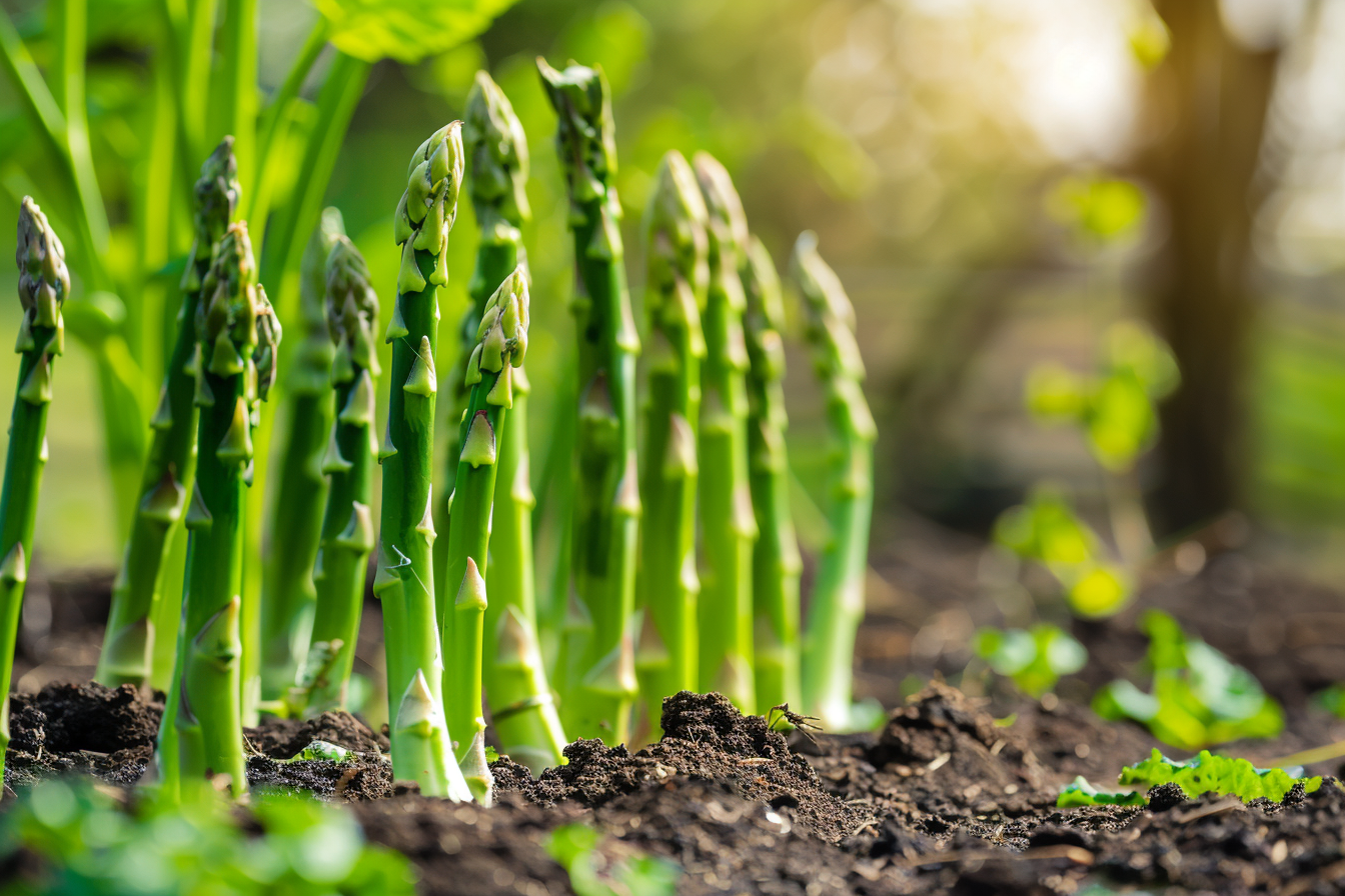 Image gratuite Asperges dans un jardin ensoleillé 2
