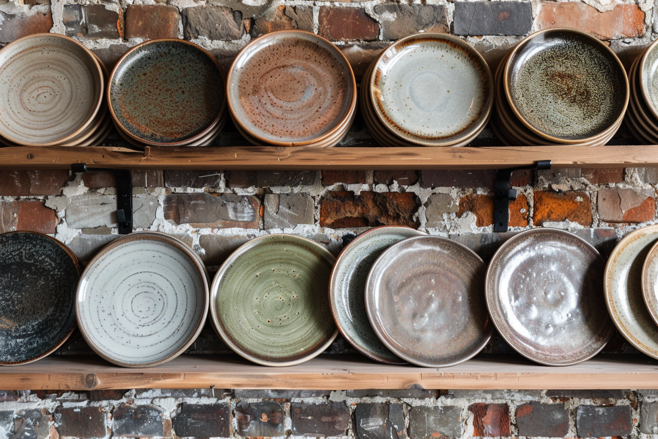 Image gratuite Assiettes céramique tons terreux 1