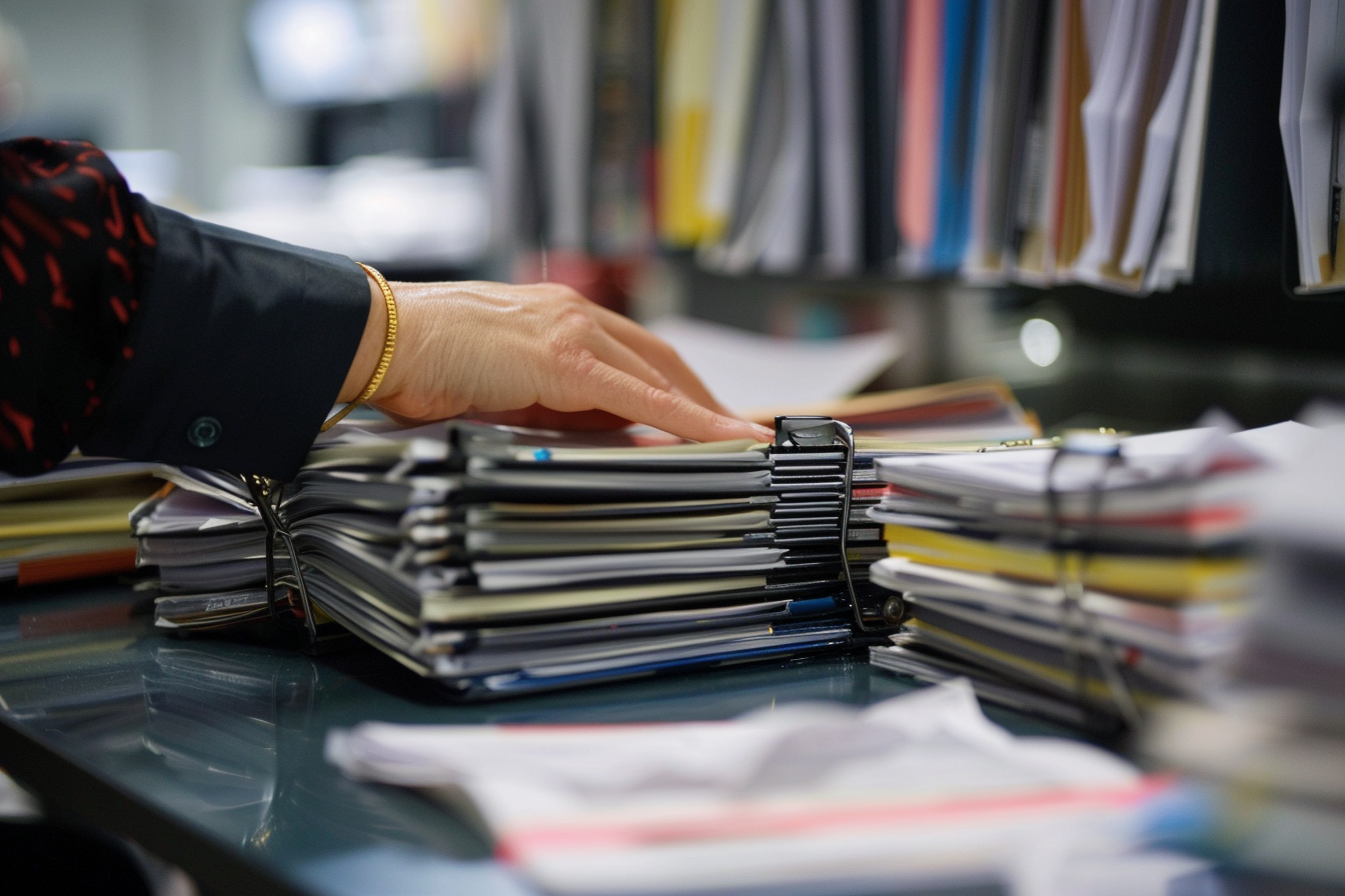 Image gratuite Assistant juridique organisant dossiers 1