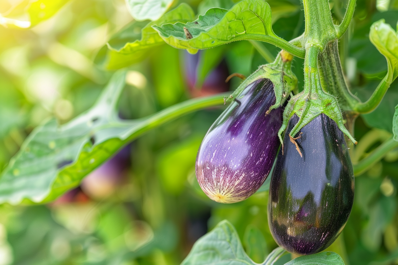 Image gratuite Aubergines dans jardin ensoleillé 2
